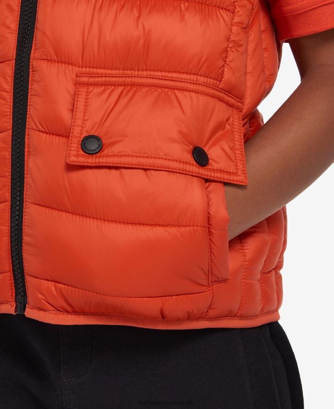 Barbour 8B6RFZ2489 ropa naranja clásico Niños chaleco con capucha