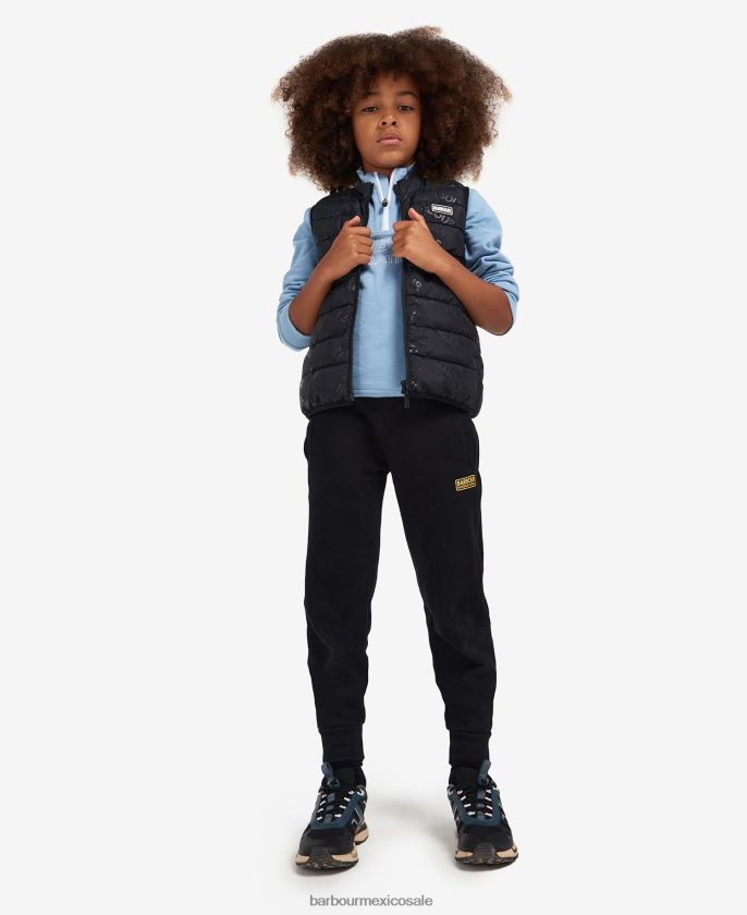 Barbour 8B6RFZ2491 ropa negro clásico Niños chaleco de caña estampado