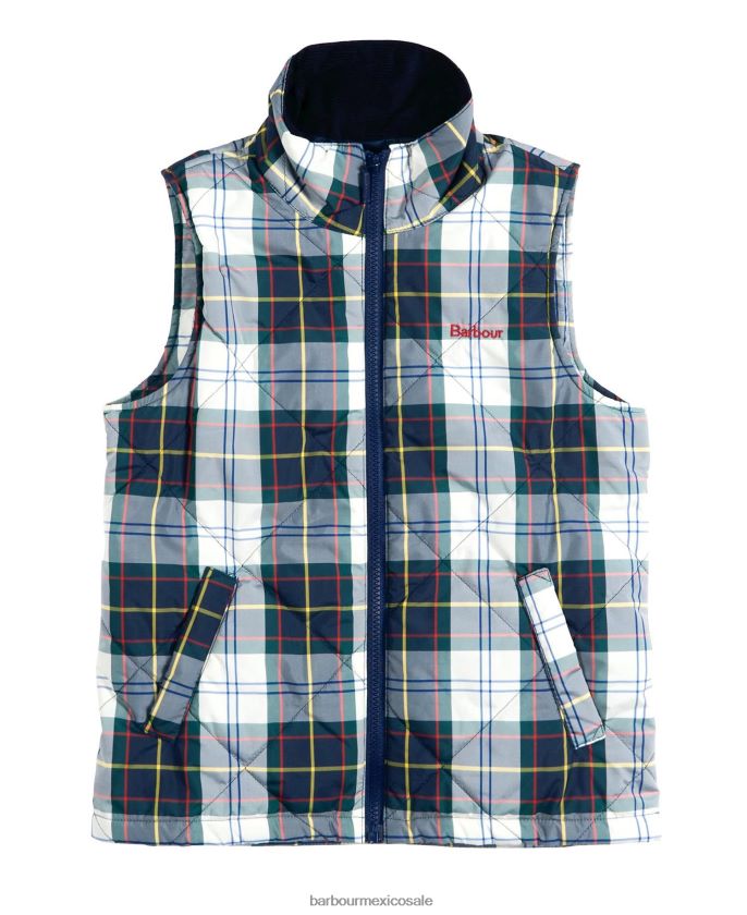 Barbour 8B6RFZ2494 ropa tartán de hiedra de verano Niños chaleco finnar