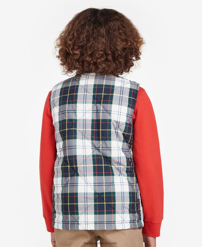 Barbour 8B6RFZ2494 ropa tartán de hiedra de verano Niños chaleco finnar