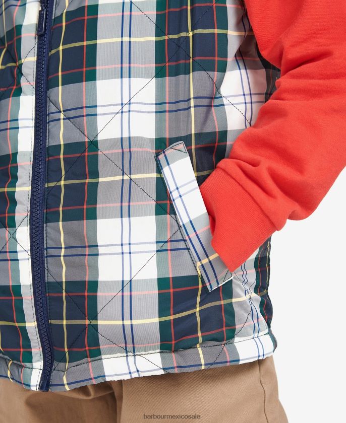 Barbour 8B6RFZ2494 ropa tartán de hiedra de verano Niños chaleco finnar