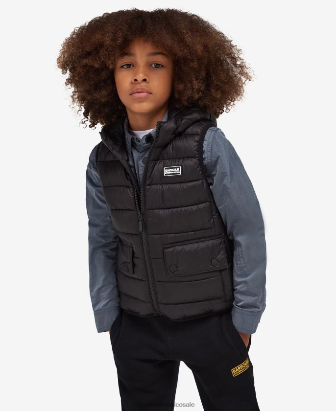 Barbour 8B6RFZ2495 ropa naranja clásico Niños chaleco con capucha