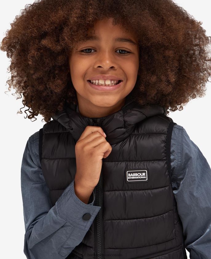 Barbour 8B6RFZ2495 ropa naranja clásico Niños chaleco con capucha