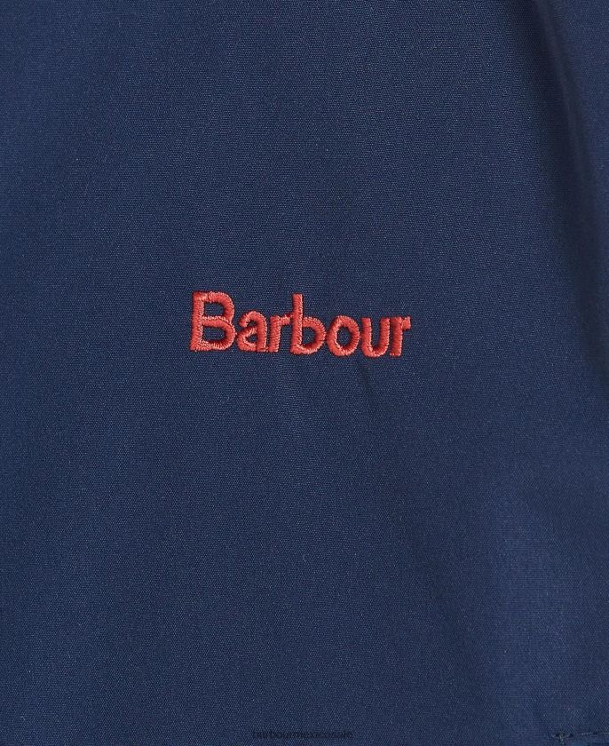 Barbour 8B6RFZ2490 ropa azul marino clásico Niños chaqueta impermeable domus con capucha