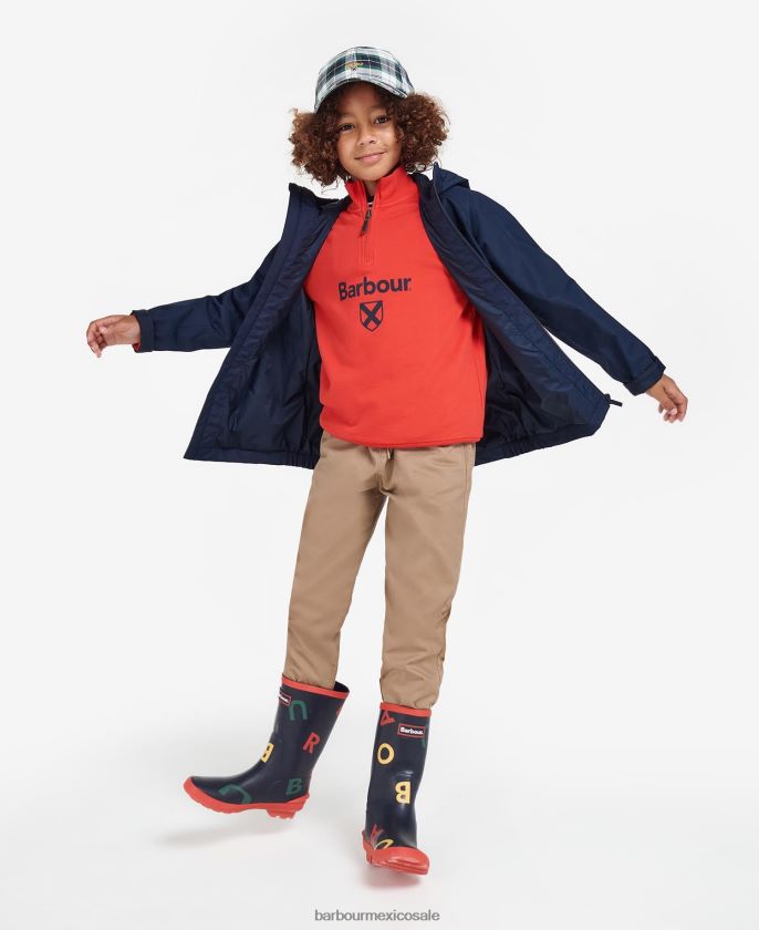 Barbour 8B6RFZ2492 ropa ocre Niños chaqueta impermeable cromar