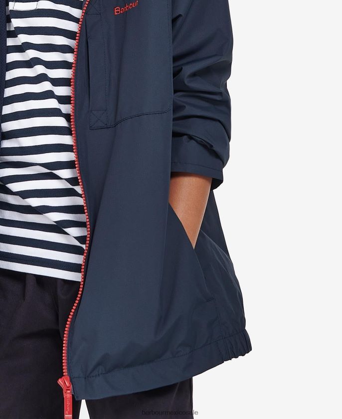 Barbour 8B6RFZ2493 ropa azul marino clásico Niños chaqueta impermeable Kenton