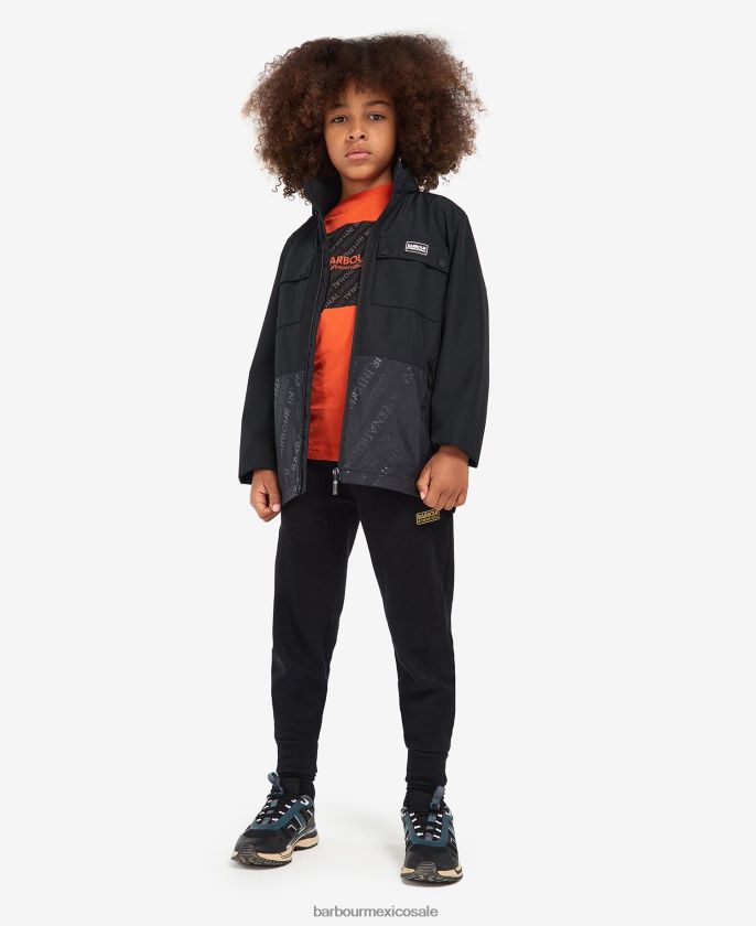 Barbour 8B6RFZ2497 ropa negro clásico Niños chaqueta impermeable obel