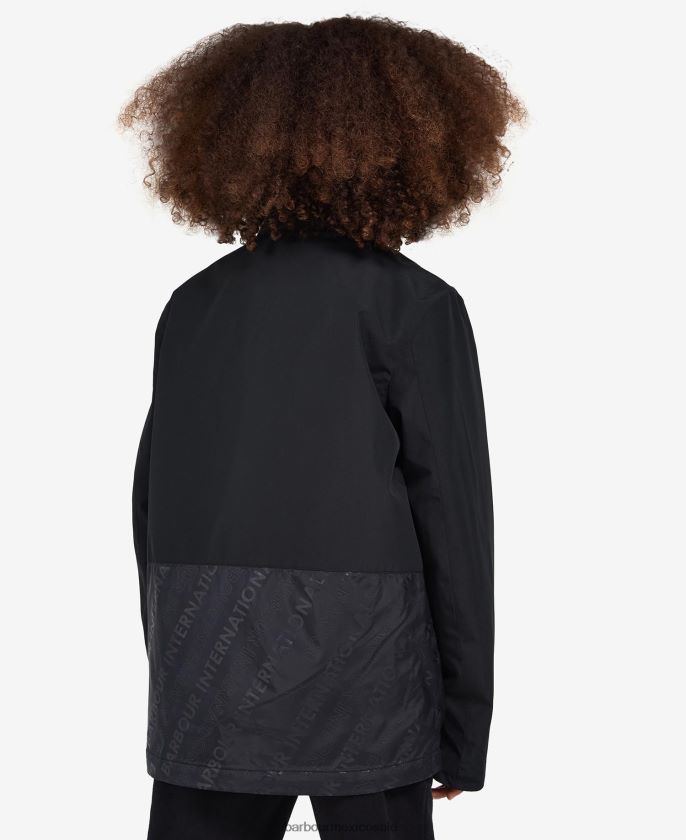 Barbour 8B6RFZ2497 ropa negro clásico Niños chaqueta impermeable obel