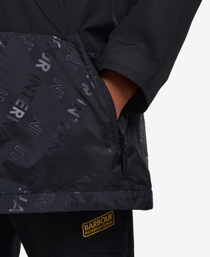 Barbour 8B6RFZ2497 ropa negro clásico Niños chaqueta impermeable obel