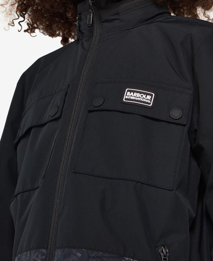 Barbour 8B6RFZ2497 ropa negro clásico Niños chaqueta impermeable obel
