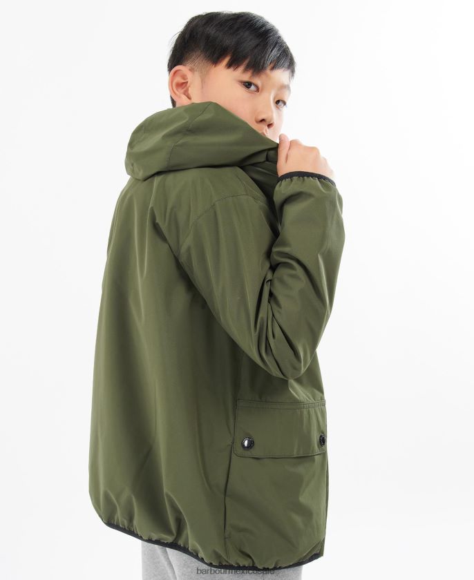 Barbour 8B6RFZ2498 ropa negro clásico Niños chaqueta impermeable kenetic