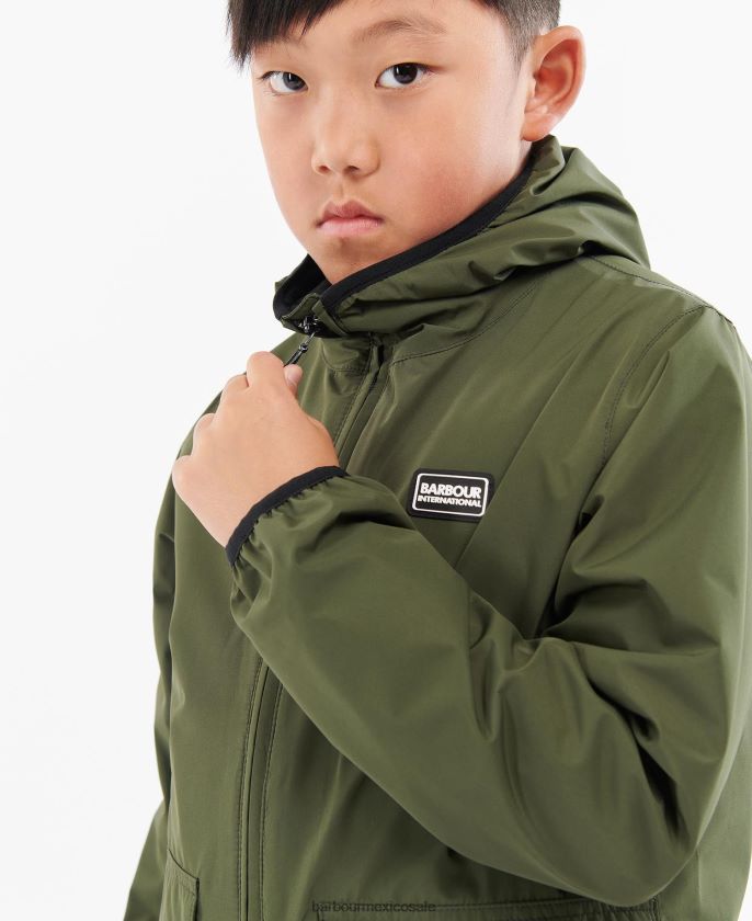 Barbour 8B6RFZ2498 ropa negro clásico Niños chaqueta impermeable kenetic