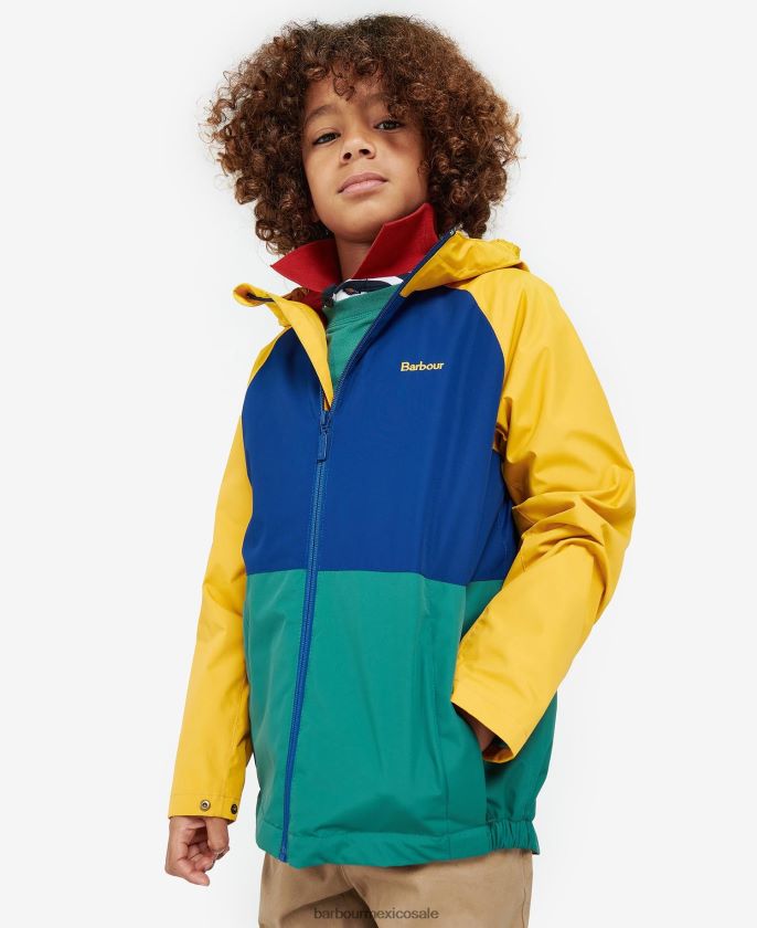 Barbour 8B6RFZ2499 ropa ocre Niños chaqueta impermeable cromar