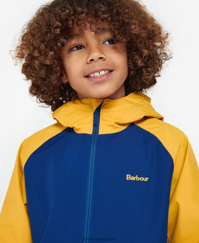 Barbour 8B6RFZ2499 ropa ocre Niños chaqueta impermeable cromar