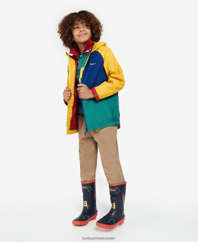 Barbour 8B6RFZ2499 ropa ocre Niños chaqueta impermeable cromar