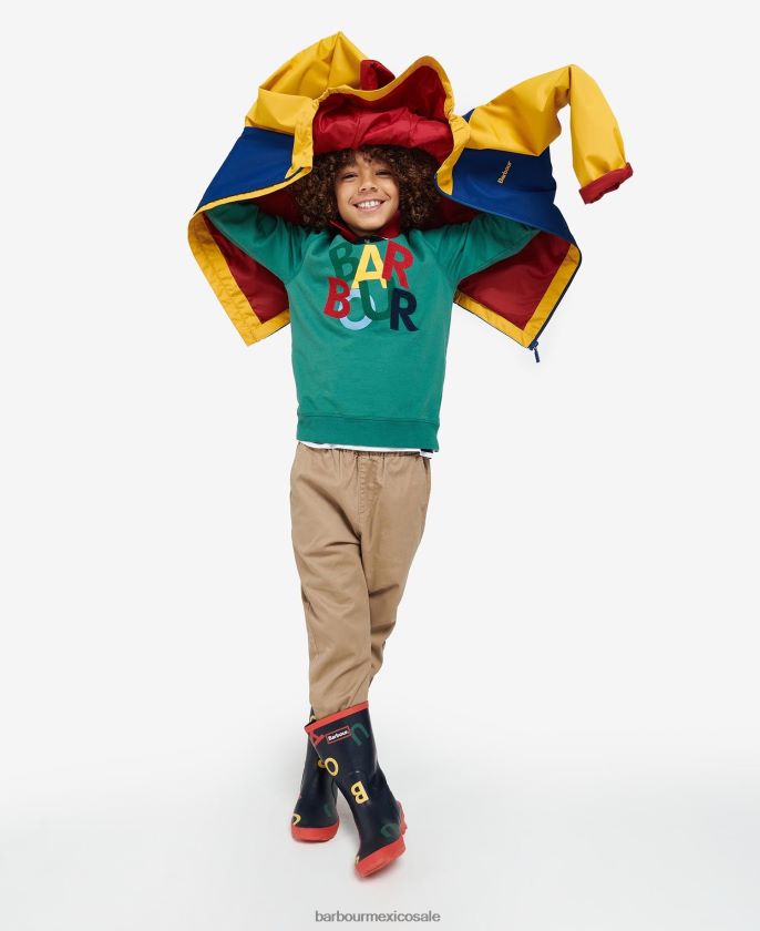 Barbour 8B6RFZ2499 ropa ocre Niños chaqueta impermeable cromar