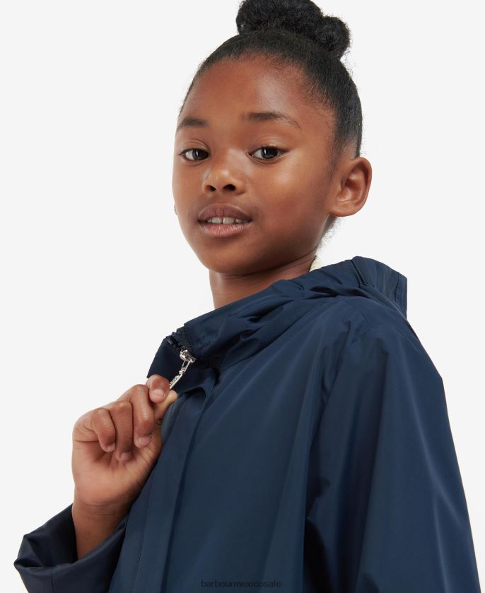 Barbour 8B6RFZ2556 ropa azul marino/girasol ditsy chicas chaqueta impermeable hama