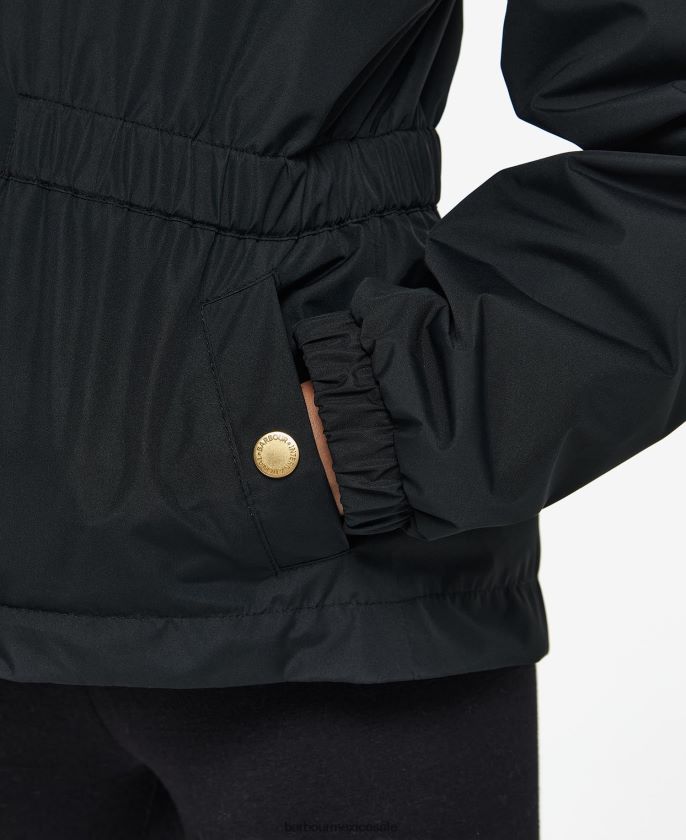 Barbour 8B6RFZ2558 ropa negro clásico chicas chaqueta impermeable valtteri