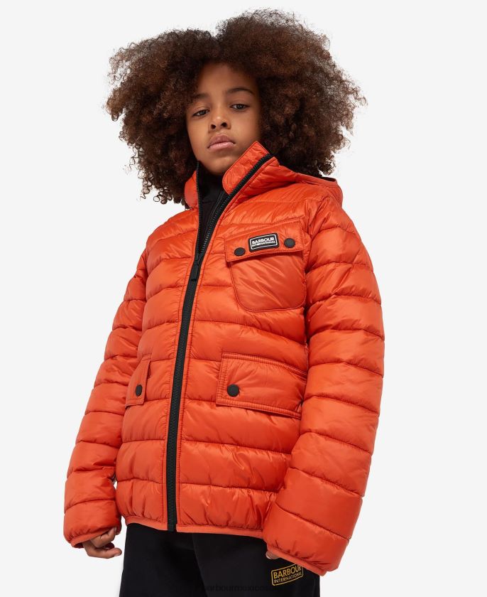 Barbour 8B6RFZ2477 ropa amarillo negro Niños chamarra capitonada con capucha