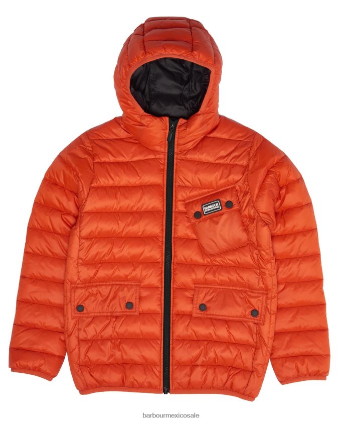 Barbour 8B6RFZ2477 ropa amarillo negro Niños chamarra capitonada con capucha