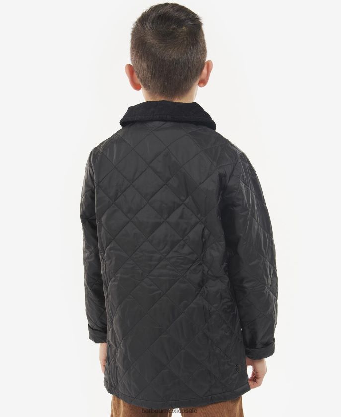 Barbour 8B6RFZ2478 ropa negro Niños chamarra capitonada liddesdale