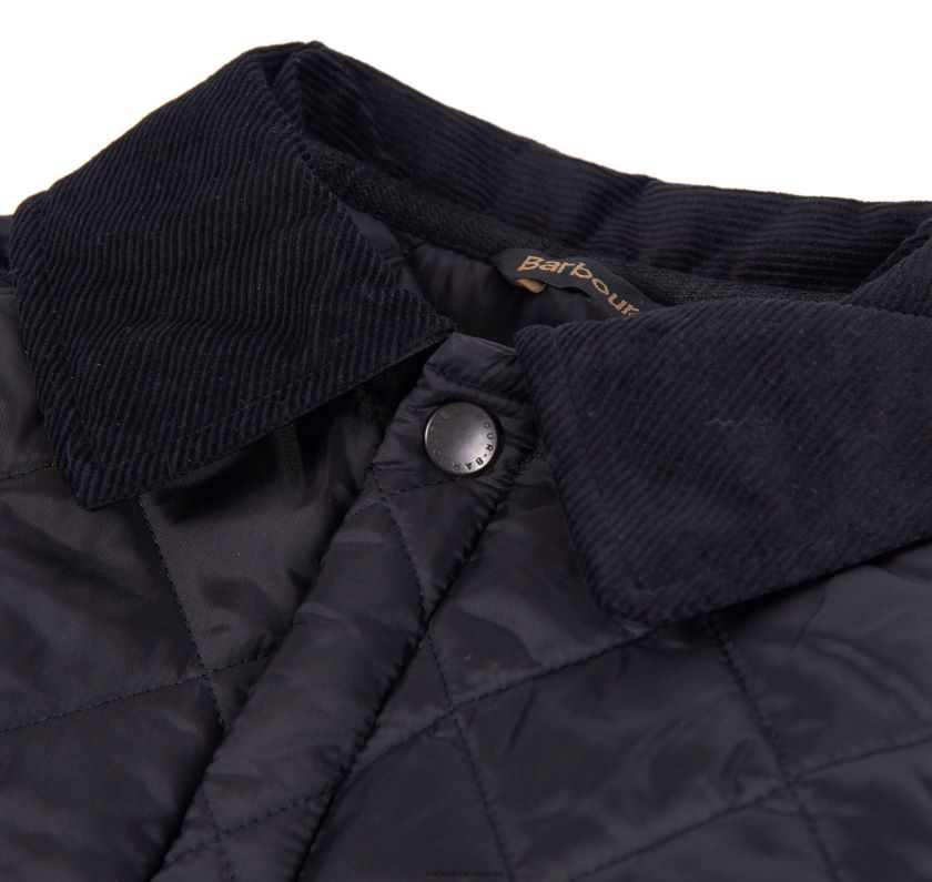 Barbour 8B6RFZ2478 ropa negro Niños chamarra capitonada liddesdale