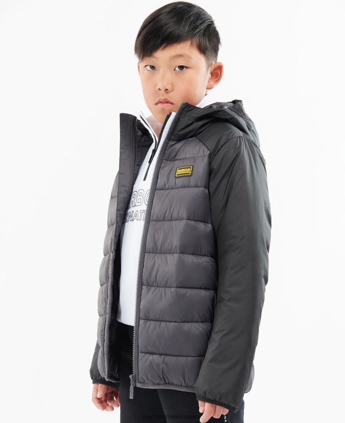 Barbour 8B6RFZ2479 ropa Armada Niños chamarra capitonada con capucha