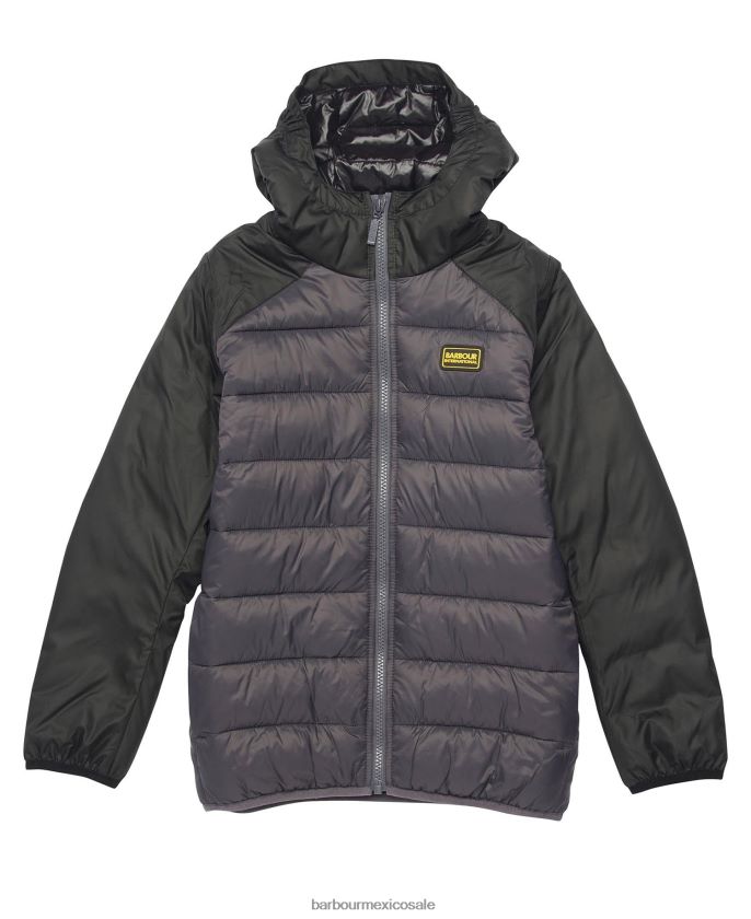 Barbour 8B6RFZ2479 ropa Armada Niños chamarra capitonada con capucha