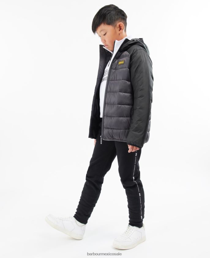 Barbour 8B6RFZ2479 ropa Armada Niños chamarra capitonada con capucha