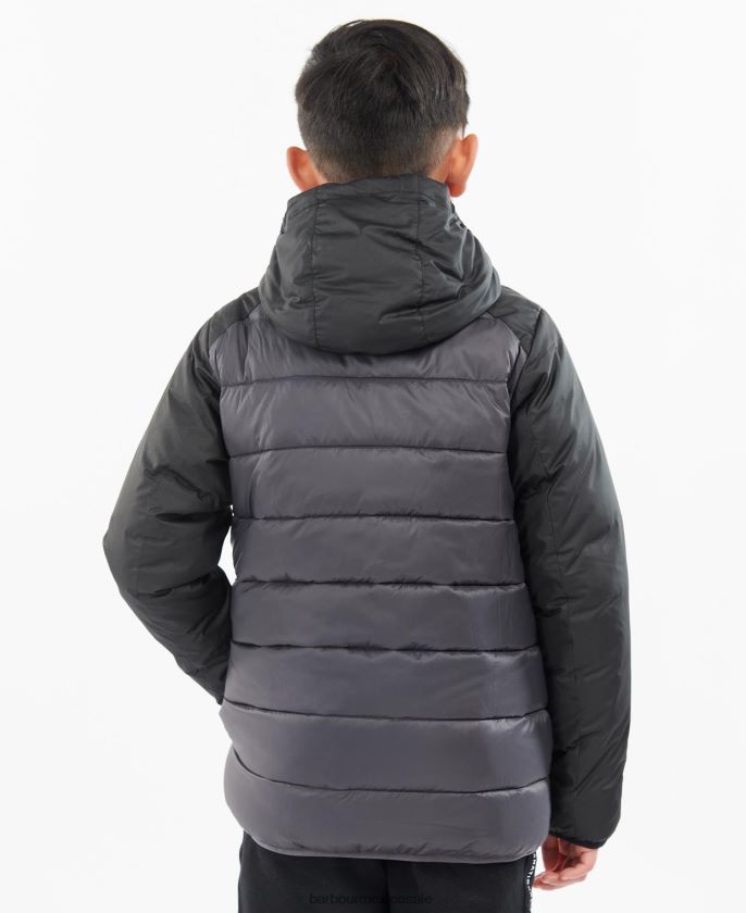 Barbour 8B6RFZ2479 ropa Armada Niños chamarra capitonada con capucha