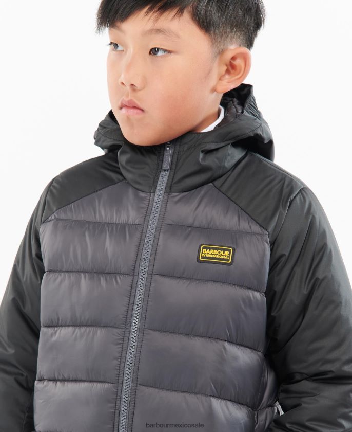 Barbour 8B6RFZ2479 ropa Armada Niños chamarra capitonada con capucha