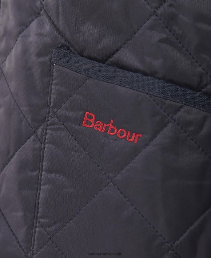 Barbour 8B6RFZ2481 ropa oliva oscuro/rojo Niños chamarra capitonada liddesdale