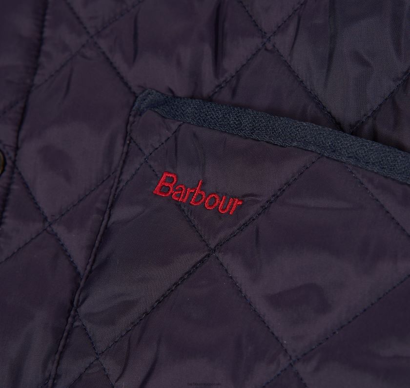 Barbour 8B6RFZ2481 ropa oliva oscuro/rojo Niños chamarra capitonada liddesdale