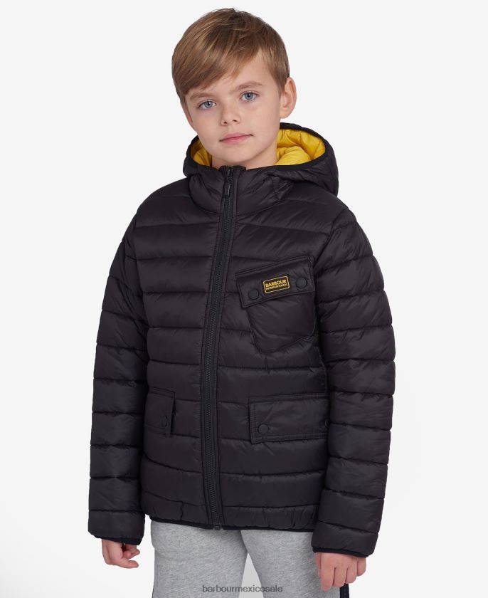 Barbour 8B6RFZ2482 ropa Azul verdadero Niños chamarra capitonada con capucha