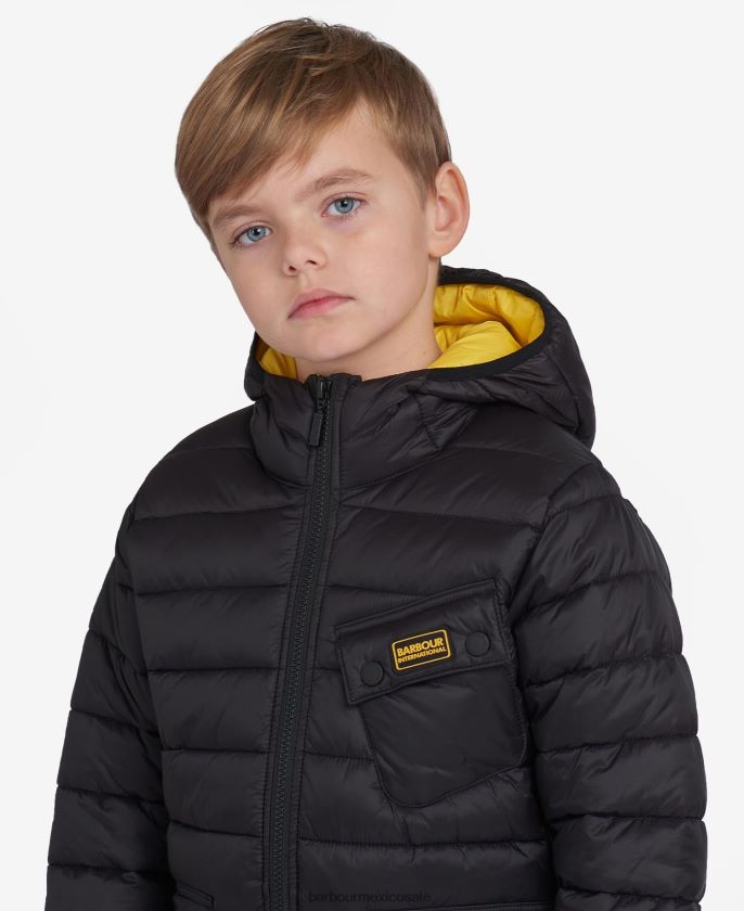 Barbour 8B6RFZ2482 ropa Azul verdadero Niños chamarra capitonada con capucha