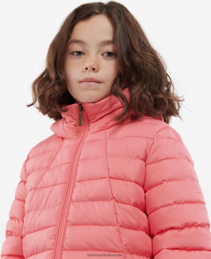 Barbour 8B6RFZ2546 ropa ponche rosa/floral retro chicas chaqueta acolchada coralina