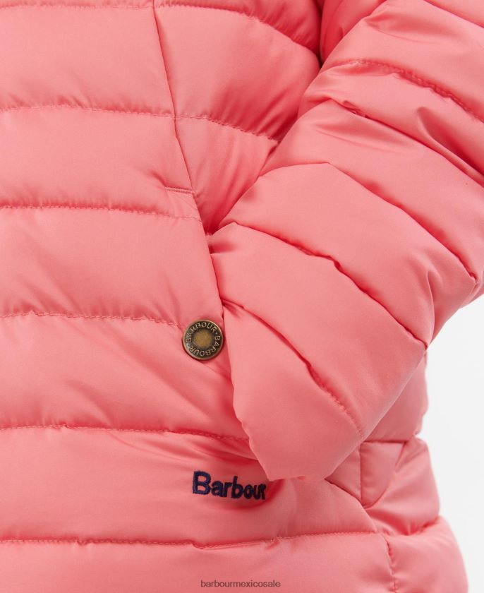Barbour 8B6RFZ2546 ropa ponche rosa/floral retro chicas chaqueta acolchada coralina