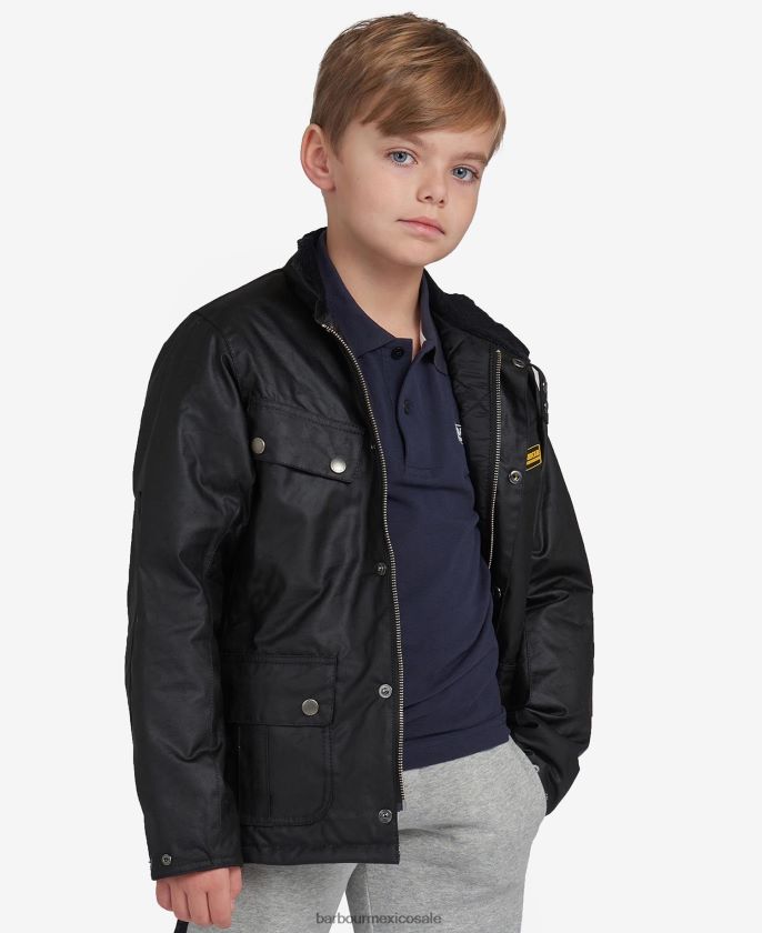 Barbour 8B6RFZ2471 ropa negro Niños chaqueta encerada duque