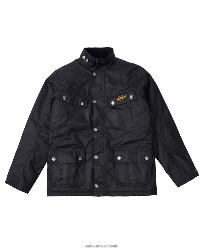 Barbour 8B6RFZ2471 ropa negro Niños chaqueta encerada duque