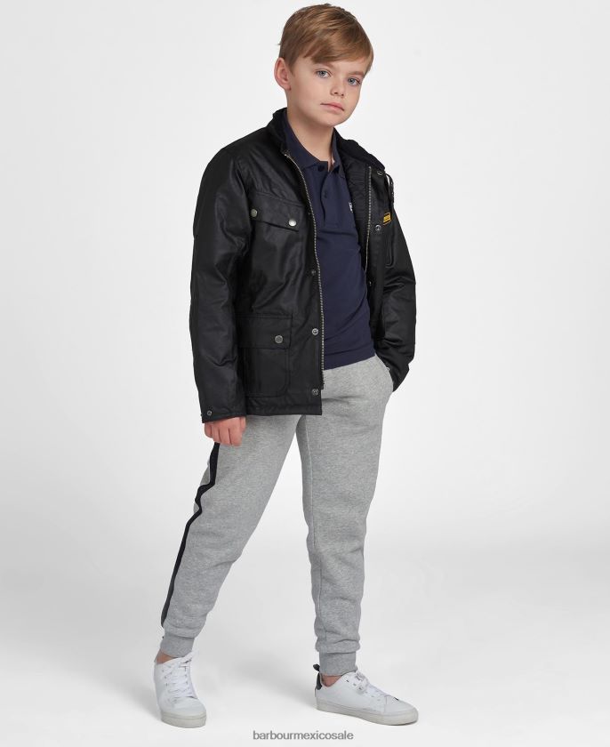 Barbour 8B6RFZ2471 ropa negro Niños chaqueta encerada duque