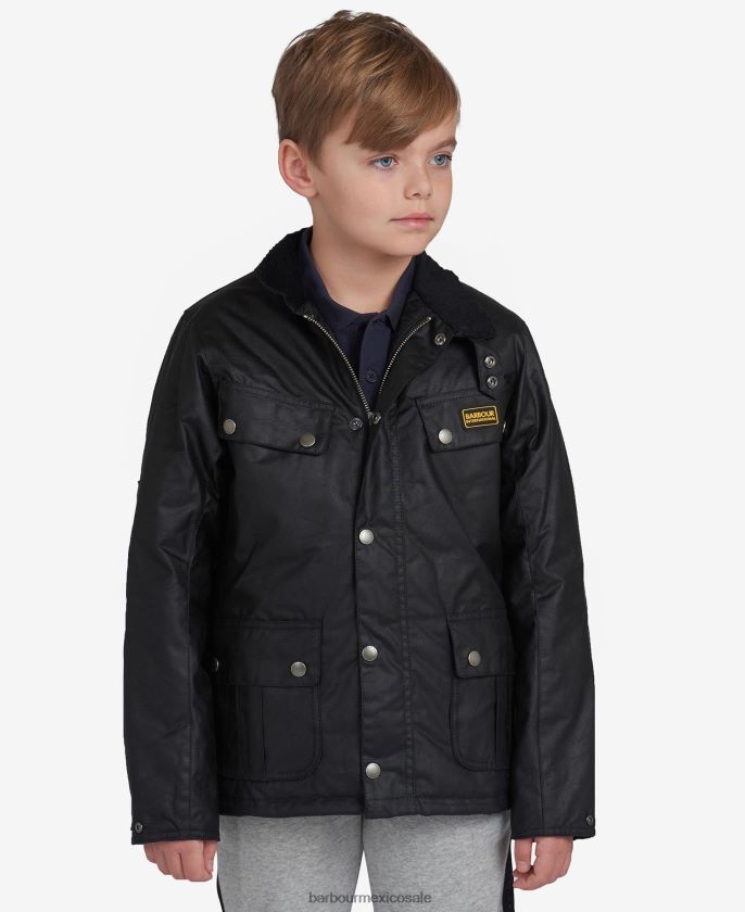 Barbour 8B6RFZ2471 ropa negro Niños chaqueta encerada duque
