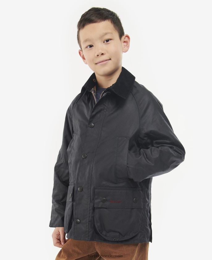 Barbour 8B6RFZ2473 ropa Armada Niños chaqueta encerada bedale