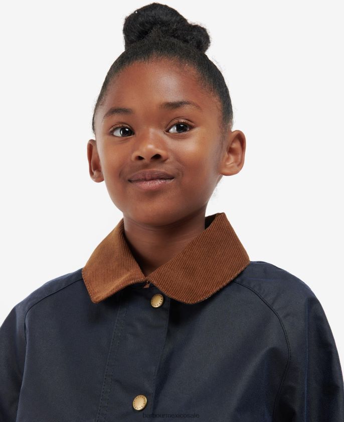 Barbour 8B6RFZ2543 ropa archivo oliva/retro floral chicas chaqueta encerada de bellota