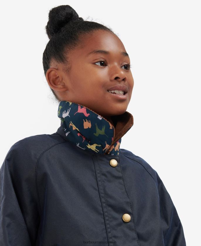 Barbour 8B6RFZ2543 ropa archivo oliva/retro floral chicas chaqueta encerada de bellota