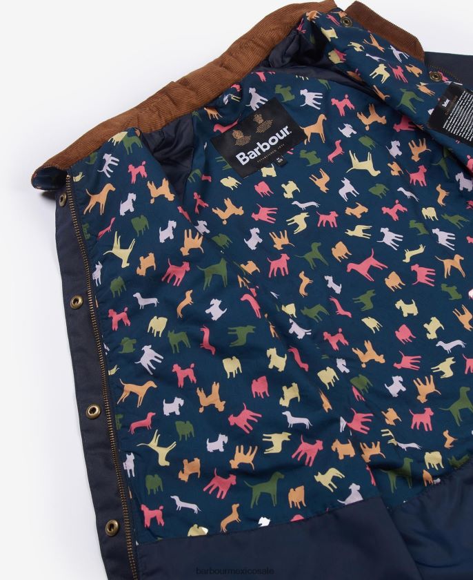 Barbour 8B6RFZ2543 ropa archivo oliva/retro floral chicas chaqueta encerada de bellota