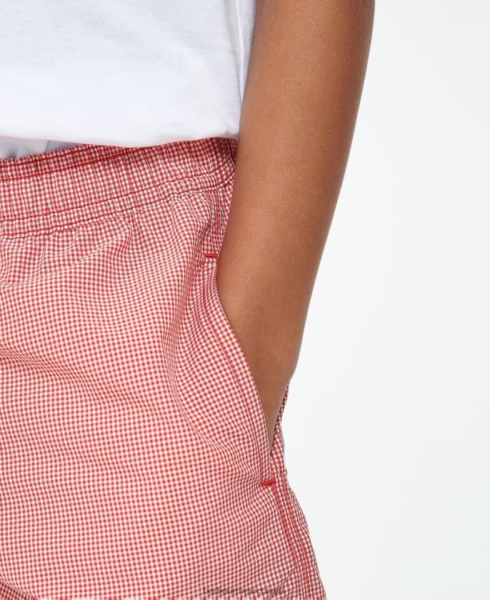 Barbour 8B6RFZ2511 ropa rojo clásico Niños shorts de playa a cuadros