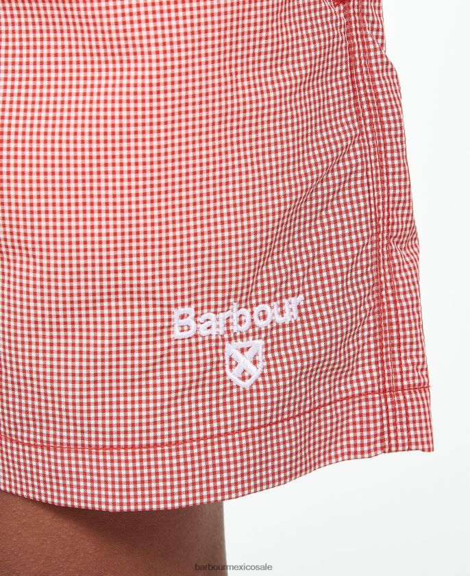 Barbour 8B6RFZ2511 ropa rojo clásico Niños shorts de playa a cuadros