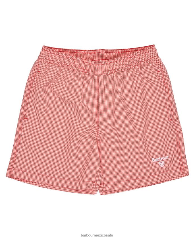Barbour 8B6RFZ2511 ropa rojo clásico Niños shorts de playa a cuadros