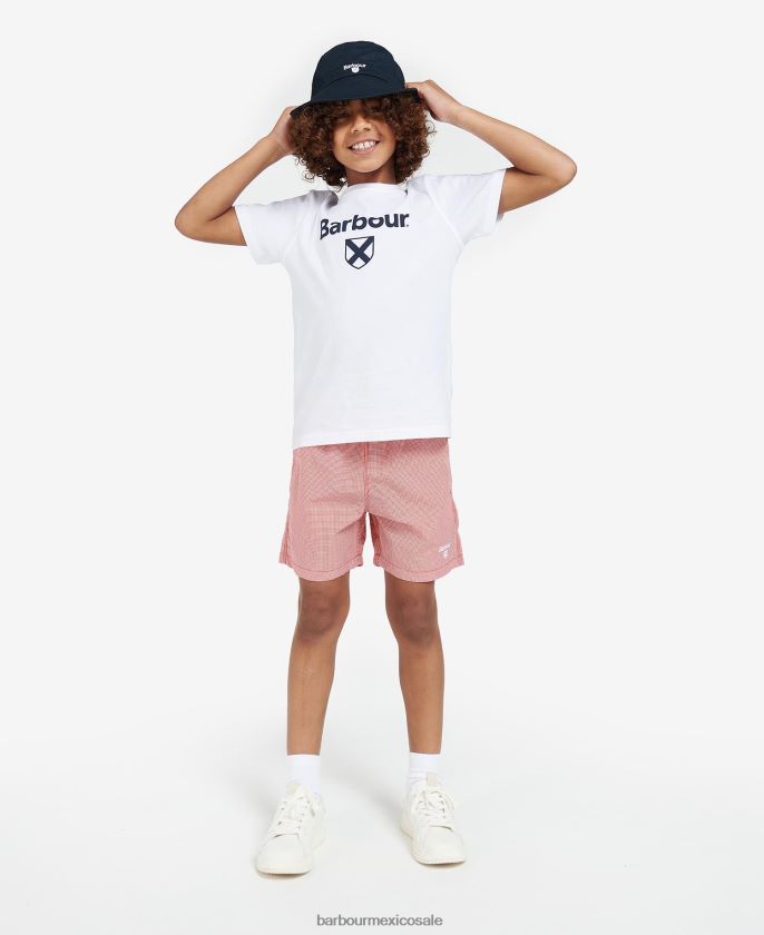 Barbour 8B6RFZ2511 ropa rojo clásico Niños shorts de playa a cuadros