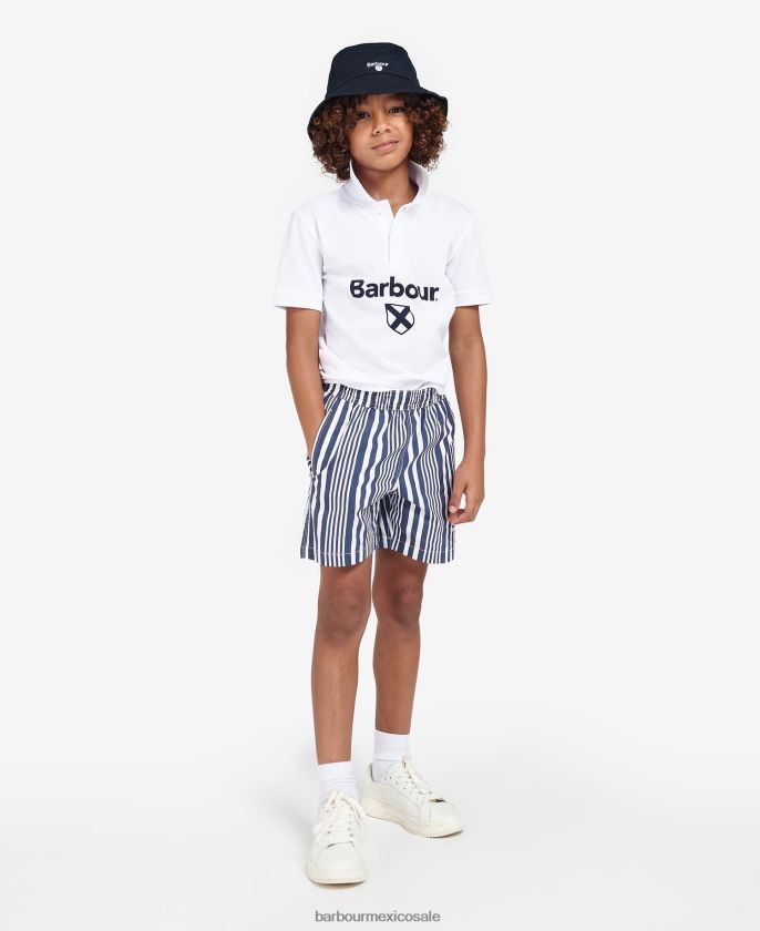 Barbour 8B6RFZ2519 ropa azul marino clásico Niños shorts de playa deckham